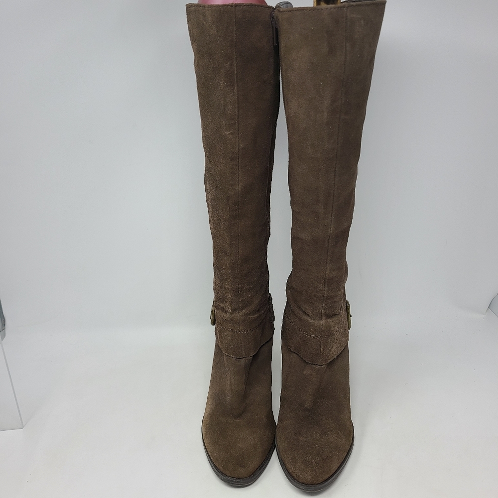 Womens Nine West High Heeled Tall Boot Brown 7.5 - Picture 2 of 10